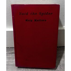 Said The Spider Book By Mary Marlowe Published By Literary Press Hardcover